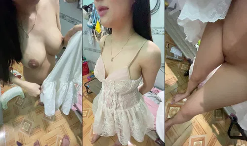 Anh đừng quay bừa bãi để yên em thay đồ nào